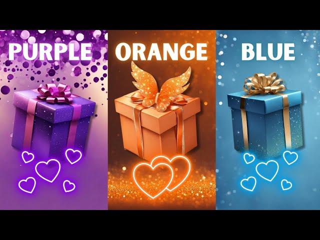 Choose your gift  3 gift box challenge  || purple, orange, blue #3giftbox