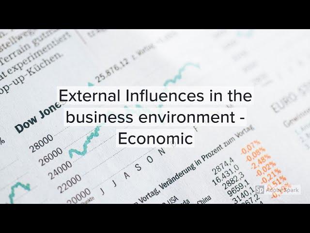 Economic Influences on Business (External Influences on businesses)