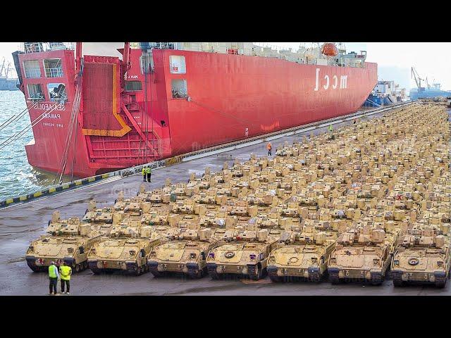 Behind the US Extreme Logistics Operation Moving 1000s of Tanks to Europe By Sea