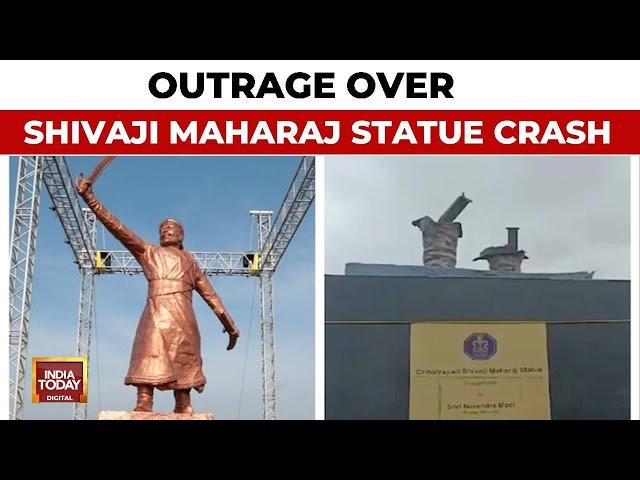 Chhatrapati Shivaji Maharaj Statue Collapses, Shinde Govt Blames Strong Winds | Maharashtra News