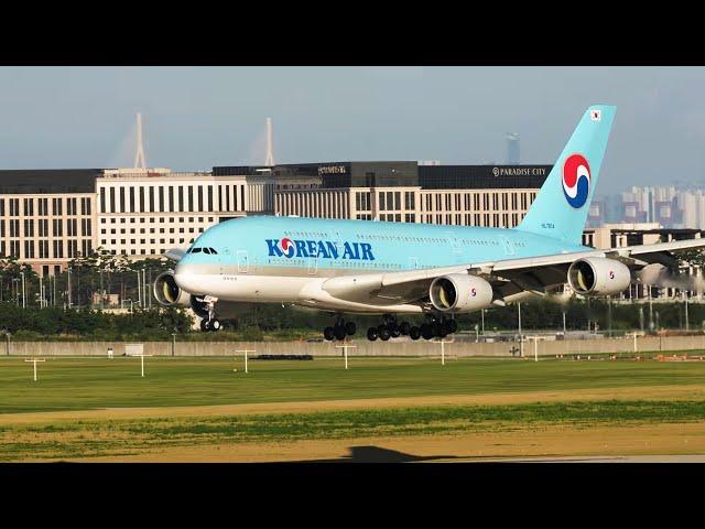 Seoul Incheon Airport Aircraft Movements Korean Air A380 Kalitta 747 Fedex MD-11 American Airlines