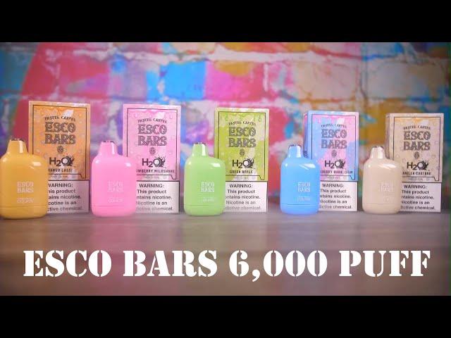 CRAZY Flavors! Esco Bars H2o 6,000 Puff Review!