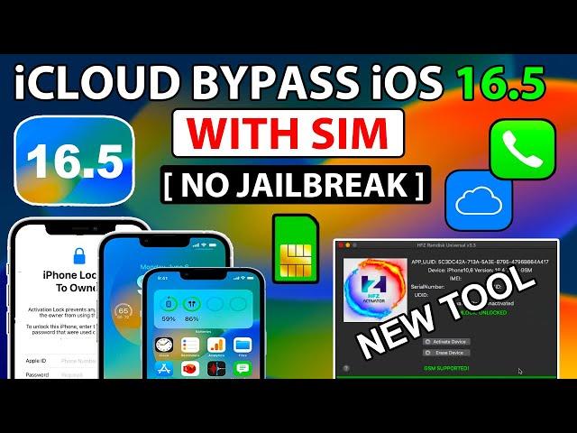 NEW TOOL iCloud Bypass iPhone/iPad iOS 16.5/15.7.6 + Sim Unlock iCloud Activation Locked to Owner