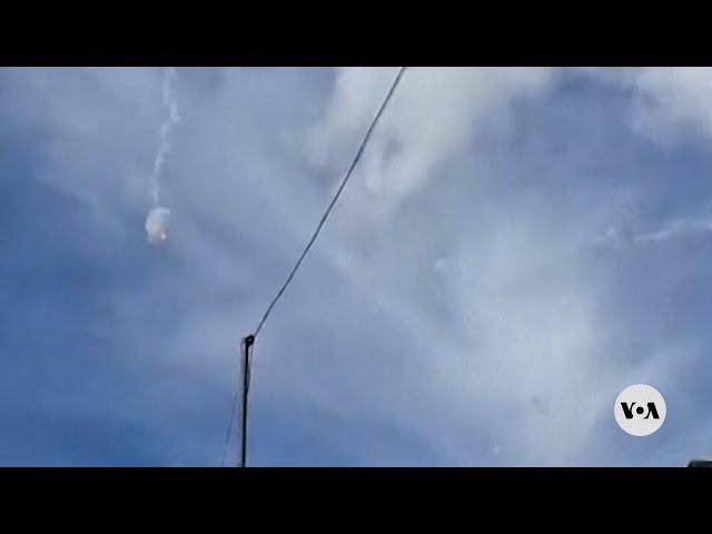 Video shows interceptions of rockets in northern Israel | VOANews