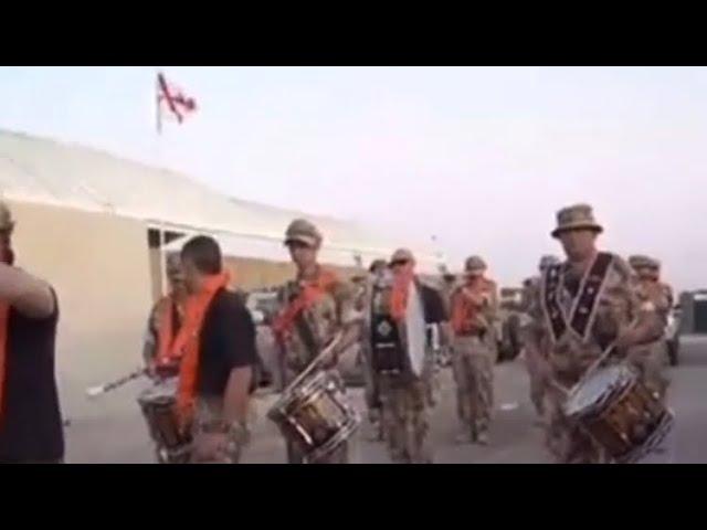 Irish Guards playing the Sash