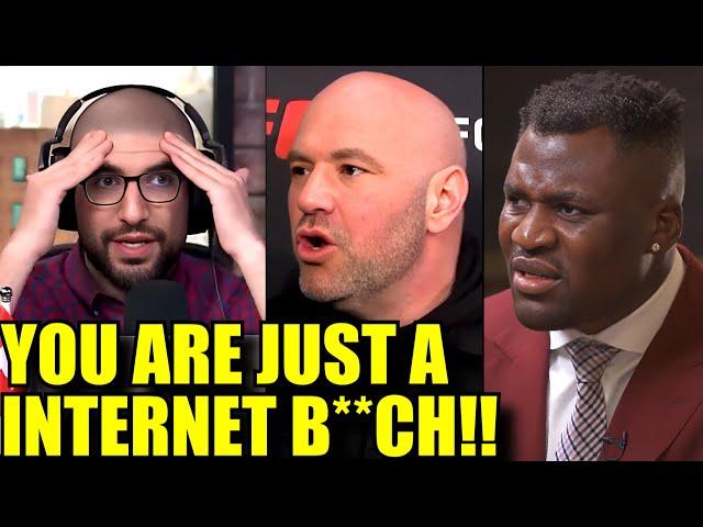 Ariel Helwani gets ROASTED for his comments on Ngannou vs Ferreira,Dana White on Jon Jones,Aspinall