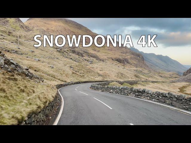 Snowdonia National Park 4K - Scenic Drive - Wales UK