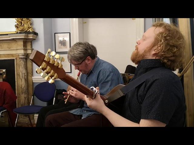 Steve Byrne and Mark Dunlop accompany Francy Devine at his album launch in Dublin