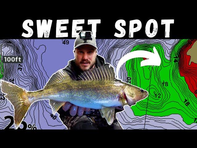 Mid Winter Walleye Location - Ice Fishing Walleyes in a High Percentage Spot