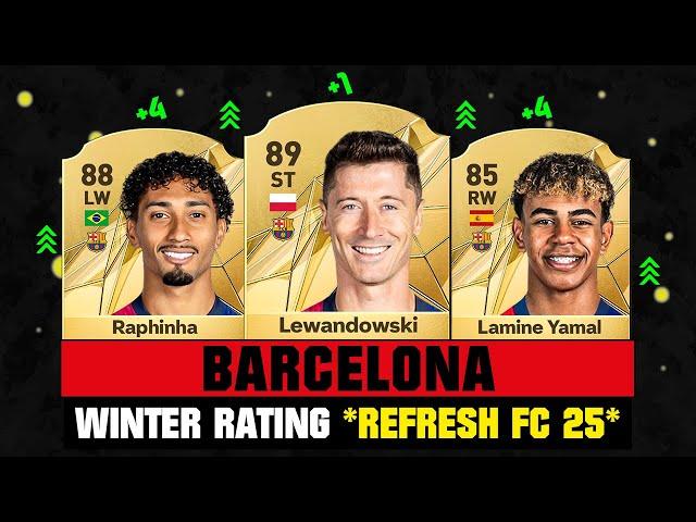 FIFA 25 | BARCELONA WINTER RATING UPGRADES & DOWNGRADES (EA FC 25)!  ft. Lewa, Raphinha, Yamal…