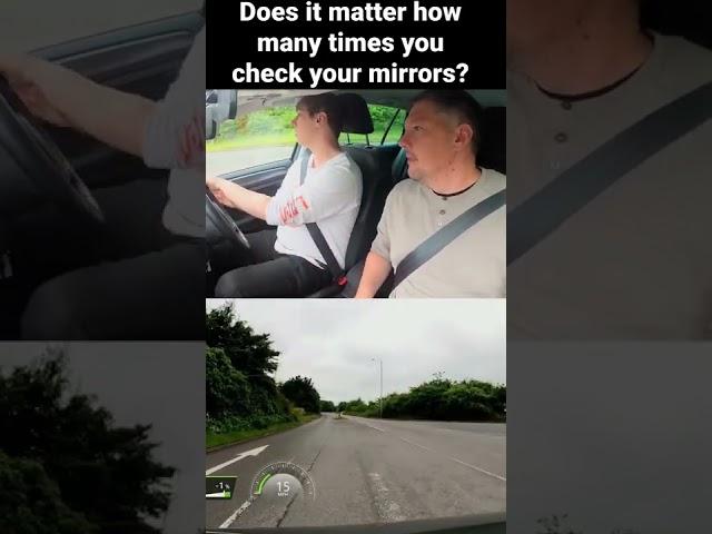 Does it matter if you over check your mirrors? #drivingtest  #drivinginstructor #drivinglesson