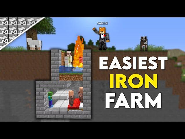 Minecraft The Easiest IRON FARM to Make | Tutorial 1.18 & 1.19+