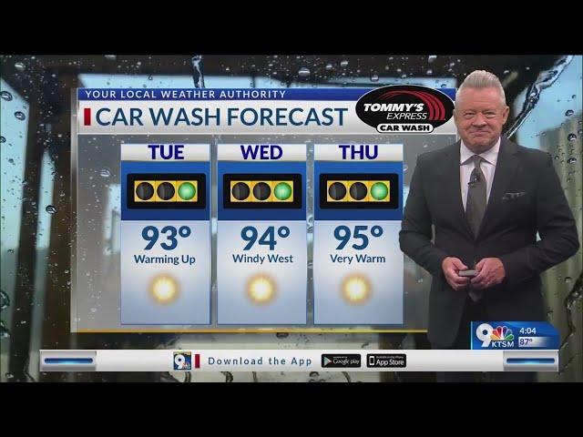 Tommy's car wash forecast Mon. Sep. 23