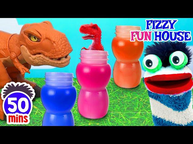 Fizzy's Fun Adventures With Dinosaurs Making Slime, Packing Lunch Boxes & More |Compilation For Kids