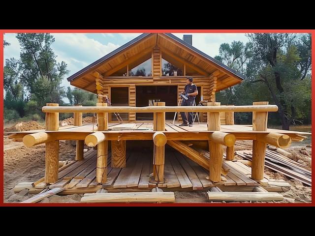 Man Builds Amazing Wood House Only Using Hand Tools! | Start to Finish by @Kampkolik