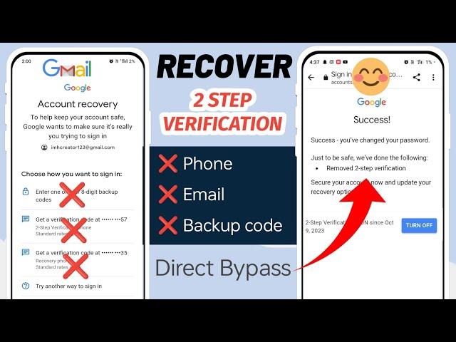 How to Recover Gmail Account without 2 Step verification |login gmail account forgot password 2 Step