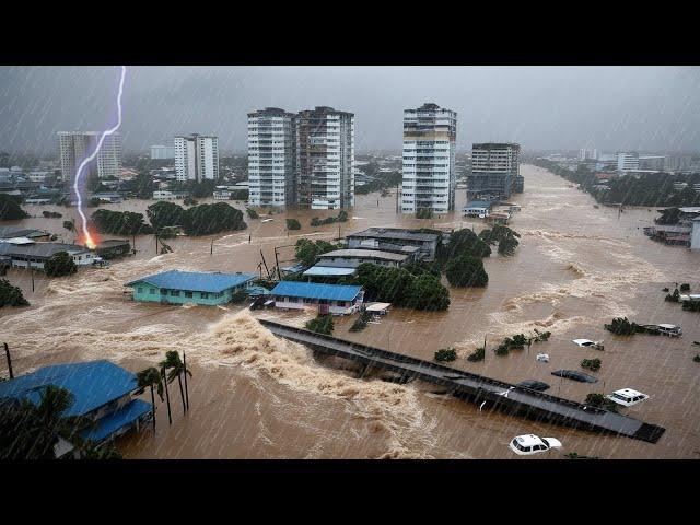 Emergency evacuation in Philippines! Flash floods from typhoon Kristine sweep away homes