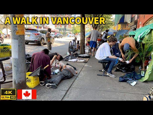 【4K】Vancouver East Hastings Street and Chinatown｜Vancouver Summer Walk |BC Canada