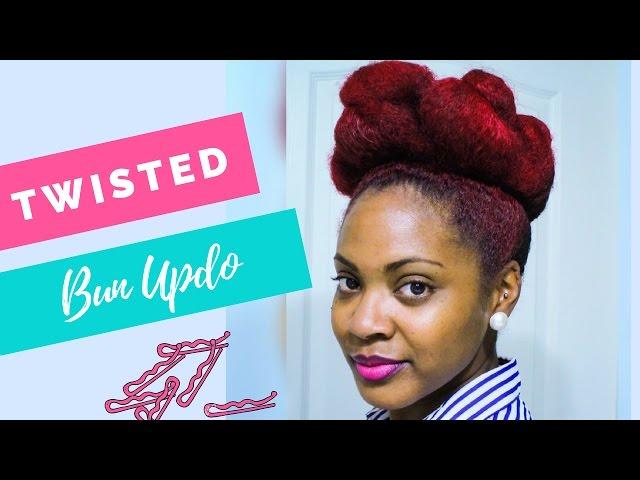 Twisted Bun on Natural Hair | Protective Style | Curly Corner