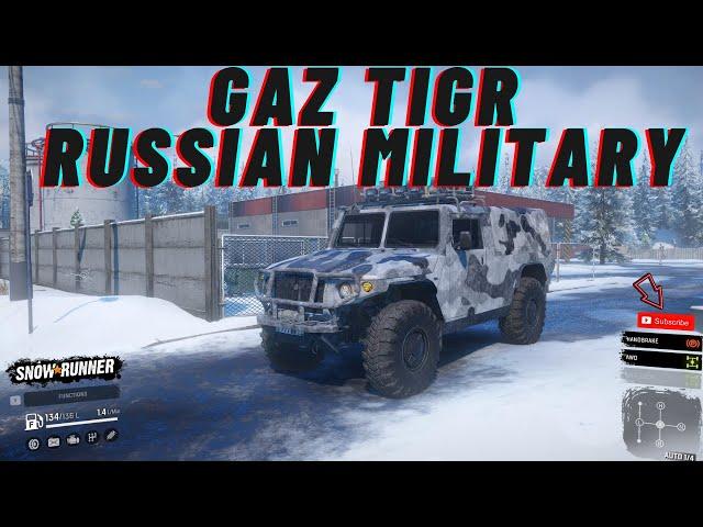 SnowRunner Mod Review | THE GAZ TIGR - RUSSIAN MILITARY VEHICLE! (HUMMER LOOK-A-LIKE!)