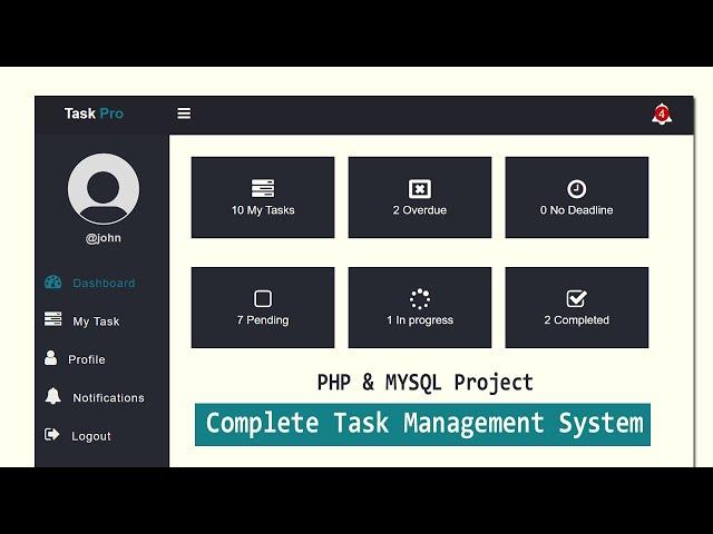 Complete Employee Task Management System using PHP and MySQL