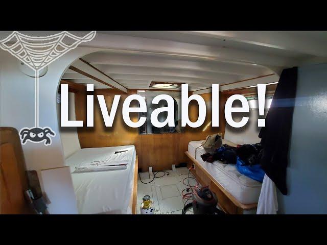 Old Boat Bedroom Reno - My Crusty Chris Craft Liveaboard Cabin Gets A Makeover