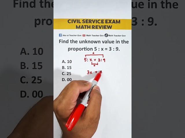 Proportion - Civil Service Exam - Math Review #mathteachergon #civilserviceexam #mathproblem