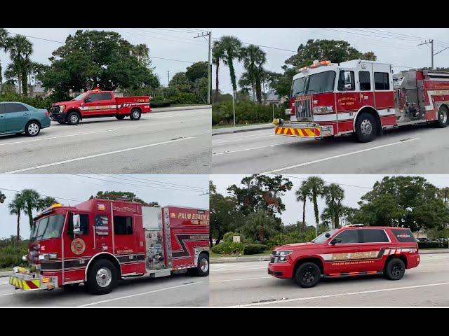 Palm Beach County Fire Rescue Battalion Chief 19, Engine 16, EMS 19, Squad 19 Responding!!