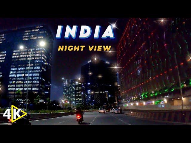 Knowledge city (Night View) 4K Drive City Tour || T- Hub Hyderabad  INDIA