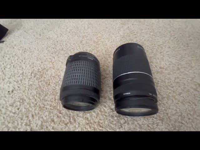 Canon EF 75 300mm vs Nikon 55 200mm f 4 5 6G VR II DX AF S ED Zoom Nikkor Lens Comparision