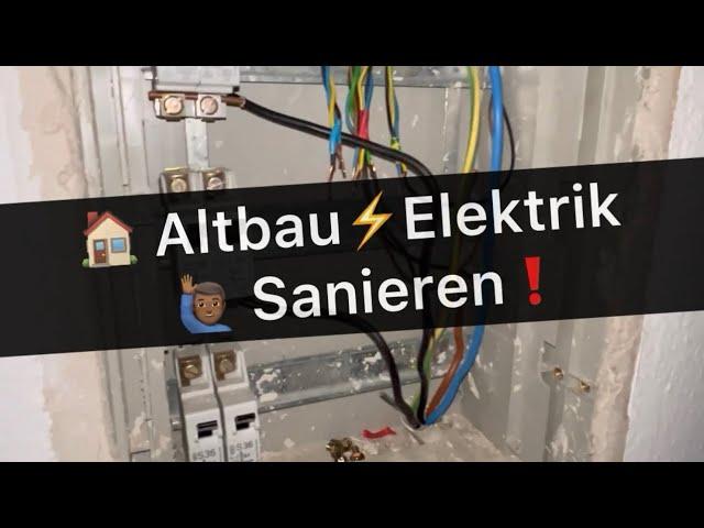 Altbau️Elektrik‍️Sanieren️