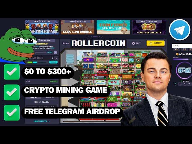 ROLLERCOIN Best Crypto Mining Game (2024)