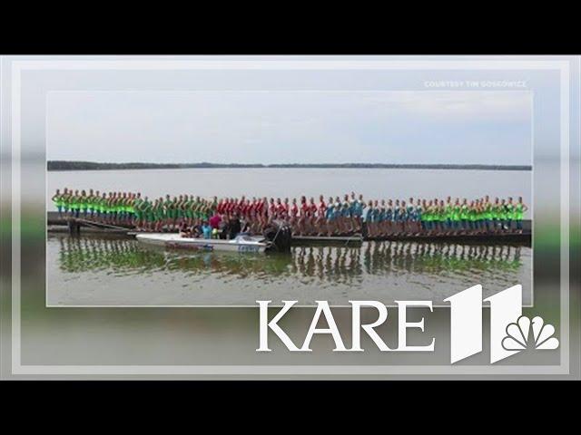 73 water skiers pulled by single boat on Lake Dubay