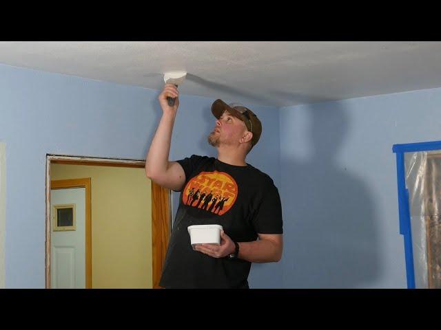 How To Prep A Ceiling For Paint For Beginners  - The Family Room Remodel Part 13