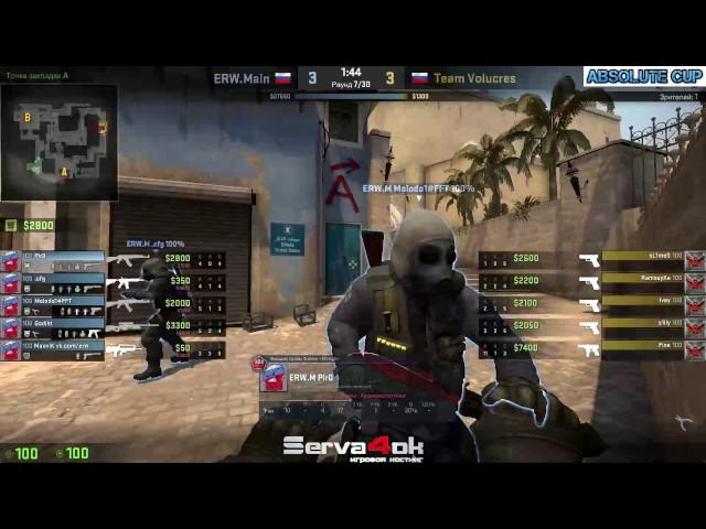 CS:GO : Absolute Cup : ERW.Main vs Team Volecres (de_mirage)