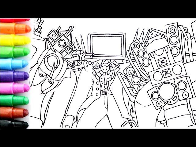 How To Draw UPGRADED TITAN SPEAKERMAN, UPGRADED TITAN CAMERAMAN, and TITAN TV MAN (SKIBIDI TOILET)