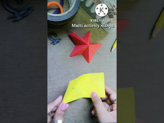 How to make Paper Star ⭐ | Room Decorations Idea #Shorts #decorationideas  #starcraft