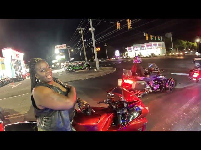 Black Bike Week 2023 | RIDING TO BEACH HOUSE | "Tuesday Night" | Recorded by "Big Q"