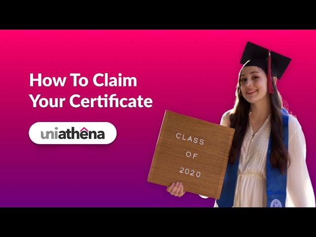 Uniathena | Claim your certificates for shortcourses | Desktop Users