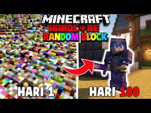 100 Hari di Minecraft Hardcore RANDOM BLOCK