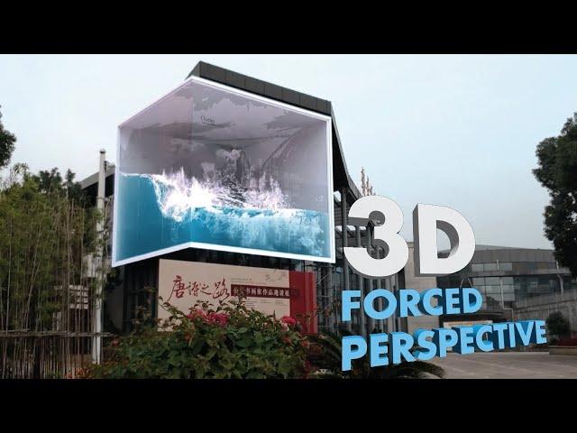 The Perfect Canvas for 3D Forced Perspective - Daktronics LED Displays