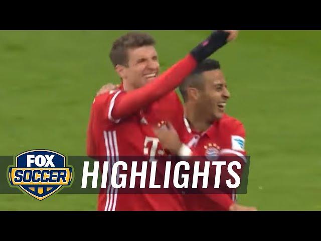 Bayern Munich vs. VfL Wolfsburg | 2016–17 Bundesliga Highlights