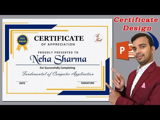 How to Latest Certificate Design In MS PowerPoint #Certificatedesign