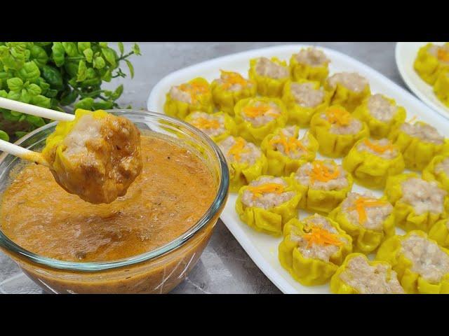 DIMSUM SAUS CREAMY  BOLOGNESE VIRAL ! COBAIN YA ENAK TAU DIMSUM ALA JINJI