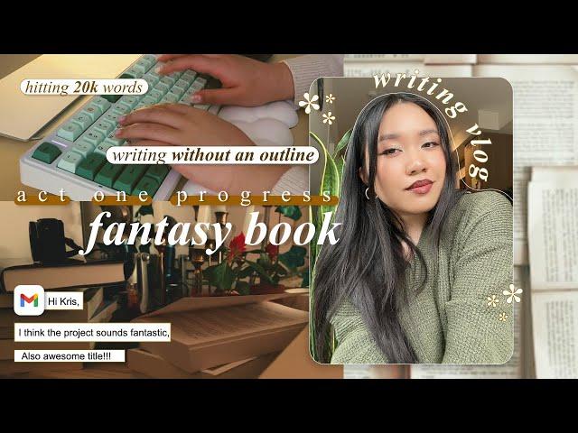 how my fantasy book is going  a cozy spring writing vlog