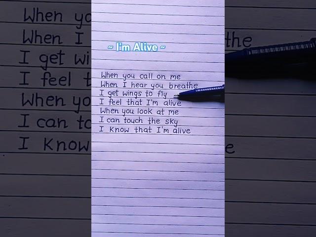 Sing And Learn English I'm Alive Lyrics | Celine Dion | #celinedion #lyrics #imalive