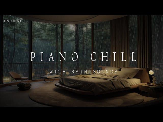 Forest Rain and Piano Harmony ️ Music For A Soothing Escape Into A Serene Landscape Of Sound 