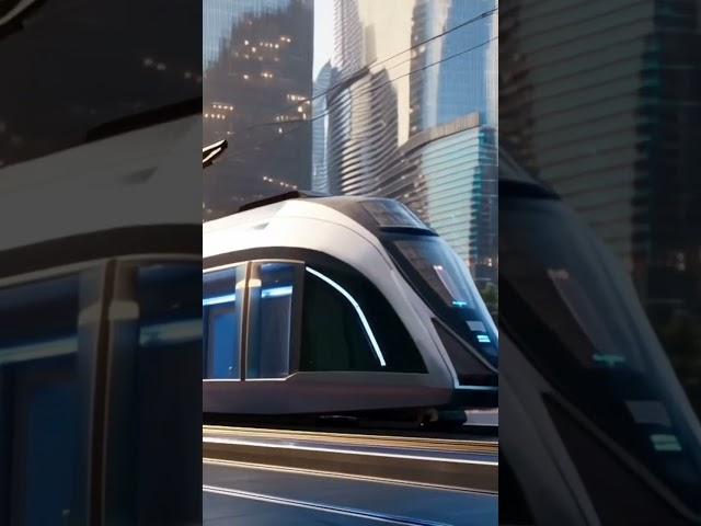 Futuristic tram #transportation #tram