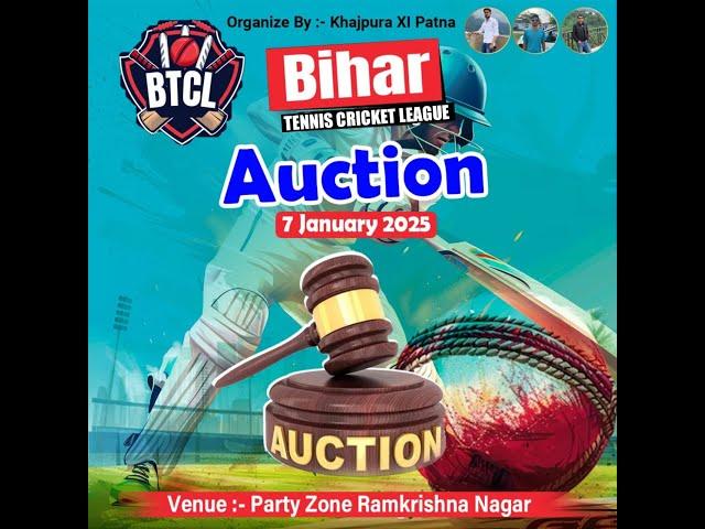 Mega Auction | Bihar Tennis Cricket League 2025 | Patna