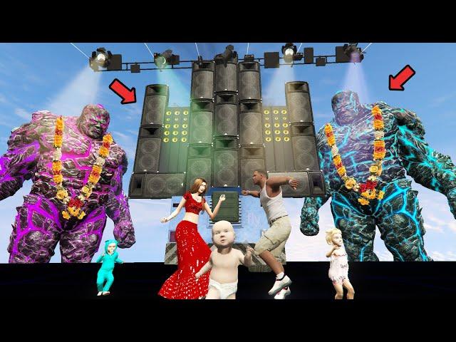 Lava God Friend Ice God Marry with Pinky God and Franklin Dance on Biggest DJ in The GTA 5